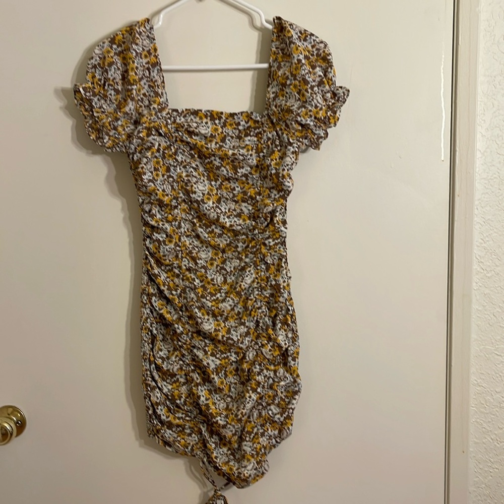 Blush J Brown with yellow floral dress small